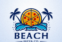 海滩比萨店标志设计欣赏